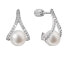 Stylish silver earrings with a Pavona pearl 21084.1B