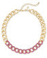 Фото #2 товара Color Crystal Large Link Collar Necklace, 18" + 3" extender, Created for Macy's