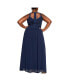 ფოტო #2 პროდუქტის Plus Size Paneled Bodice Maxi Dress