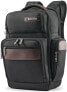 Фото #1 товара Мужской городской рюкзак черный с карманом Samsonite Kombi 4 Square Backpack with Smart Sleeve, Black/Brown, 15.75 x 9 x 5.5-Inch