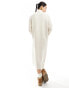 Фото #8 товара Selected Femme high neck knitted maxi dress in cream