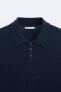 KNIT COTTON - SILK POLO SHIRT