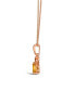 Фото #2 товара Chocolatier® Cinnamon Citrine (5/8 ct. t.w.) & Diamond (1/10 ct. t.w.) Bee Pendant Necklace in 14k Gold, 18" + 2" extender