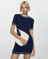 ფოტო #3 პროდუქტის Women's Contrasting Ends Short Dress