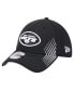 ფოტო #1 პროდუქტის Men's Black New York Jets Active 39THIRTY Flex Hat