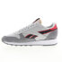 Reebok Classic Leather Mens Gray Leather Lace Up Lifestyle Sneakers Shoes