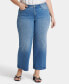 Фото #1 товара Джинсы широкие NYDJ plus Size Teresa с укороченным штаниной