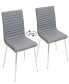 Фото #4 товара Mason Chair with Swivel in Stainless Steel and Faux Leather Set of 2