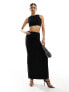 Фото #3 товара Missyempire cropped racer neck top co-ord in black