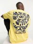 Element multi graphic back print t-shirt in marigold yellow