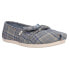 Фото #2 товара TOMS Alpargata Bow Plaid Slip On Womens Blue Flats Casual 10015650T