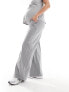 ASOS DESIGN Maternity tailored pull on trouser in grey pinstripe