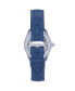 ფოტო #2 პროდუქტის Women Magnolia Leather Watch - Blue/Silver, 37mm
