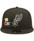 Фото #3 товара Men's Black San Antonio Spurs 5x NBA Finals Champions Crown 59FIFTY Fitted Hat