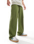 Фото #1 товара ASOS DESIGN baggy rib trousers in green