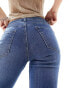 ONLY Rose high waisted flared jeans in mid blue wash