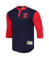 ფოტო #2 პროდუქტის Men's Navy Chicago White Sox Cooperstown Collection Legendary Slub Henley 3/4-Sleeve T-shirt