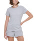 ფოტო #4 პროდუქტის Women's Cotton Short-Sleeve Crewneck T-Shirt