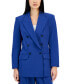 Фото #3 товара Women's Notched-Lapel Long Blazer Jacket