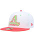 Men's White, Coral Arizona Diamondbacks 1998 Inaugural Season Strawberry Lolli 59Fifty Fitted Hat