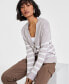 Women's V-Neck Striped Cardigan, Created for Macy's