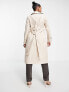 Фото #2 товара Forever New Petite trench coat with tie belt in stone