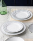 Фото #9 товара Satin Flourish 4 Piece Dinner Plate Set, Service for 4