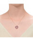 ფოტო #2 პროდუქტის Kids/Girls 18K Rose Gold Plated with Cubic Zirconia Heart Shaped Pendant