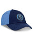 ფოტო #4 პროდუქტის Men's Navy/Sky Blue New York City FC Iconic Blocked Fundamental Adjustable Hat