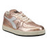 Фото #2 товара Diadora Mi Basket Row Cut Metallic Used Lace Up Womens Pink Sneakers Casual Sho