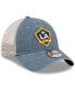ფოტო #4 პროდუქტის Men's Navy, Cream La Galaxy 9Twenty Washed Denim Snapback Hat