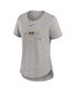 ფოტო #2 პროდუქტის Women's Heather Charcoal San Diego Padres Knockout Team Stack Tri-Blend T-shirt