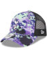 Men's Tottenham Hotspur Black Glitch All Over Print E-Frame Trucker Adjustable Hat