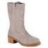 Diba True Crush It Round Toe Pull On Womens Grey Casual Boots 49755-265