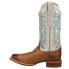 Фото #5 товара Justin Boots Silky Tan Embroidery Square Toe Cowboy Womens Brown Casual Boots R
