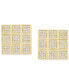 ფოტო #3 პროდუქტის Men's Diamond Square Cluster Stud Earrings (1 ct. t.w.) in 10k Gold