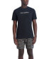 Men's Slim-Fit Textured Stripe 7-1/2" Drawstring Shorts