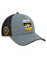 Фото #1 товара Men's Gray, Black Pittsburgh Penguins Authentic Pro Home Ice Trucker Adjustable Hat