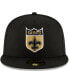 Men's Black New Orleans Saints Omaha Throwback 59FIFTY Fitted Hat