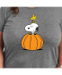 ფოტო #2 პროდუქტის Trendy Peanuts Pumpkin Tee Plus Size Graphic T-shirt