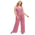 Фото #1 товара Women's Collared Sleeveless Pink Modern Geo Jumpsuit - DVF