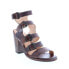Фото #2 товара Bed Stu Isha F386011 Womens Brown Leather Hook & Loop Strap Heels Shoes