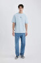 Erkek T-shirt B8092ax/be304 Blue