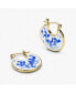 ფოტო #1 პროდუქტის Enamel Earrings - Hana Marble Blue