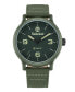 ფოტო #1 პროდუქტის Men's Quartz Driscoll Green Nylon Strap Watch, 46mm