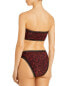 Фото #2 товара Platinum by Solange Ferrarini 285735 Crochet Trim Bandeau Bikini Top, Size MD