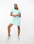 Фото #2 товара Vero Moda Petite jersey t-shirt mini dress with lettuce edge in blue