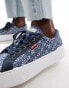 Levi's Tijuana trainers with all over print in blue