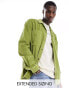 Фото #1 товара ASOS DESIGN cord overshirt with revere collar in green