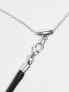 Фото #7 товара Reclaimed Vintage unisex cord necklace with gem pendant in silver